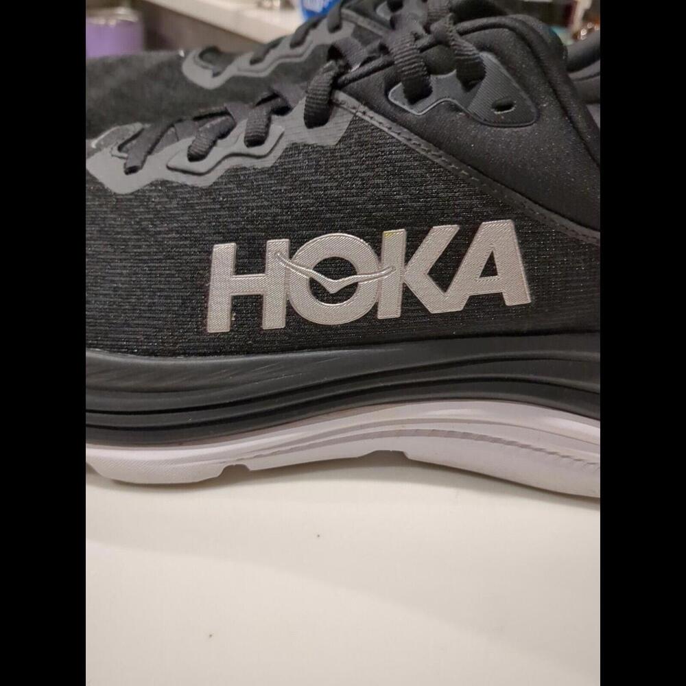 Hoka One One Gaviota 5 Mens 11 D Shoes Black Sneaker Running 1134235 - Picture 2 of 8